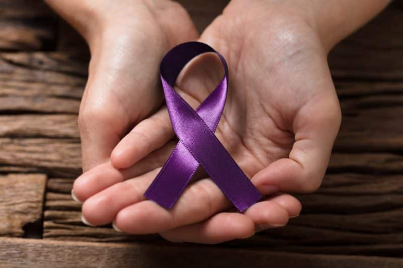 autoimmune awareness purple ribbon